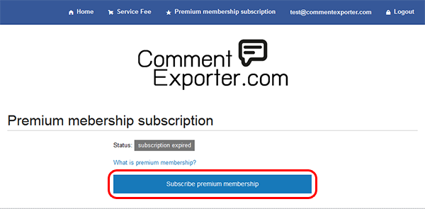 subscription for commentexporter.com