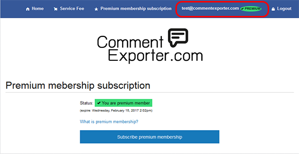 subscription for commentexporter.com